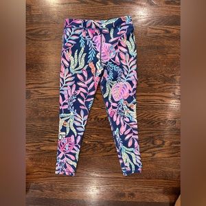 Girls Lilly Pulitzer Leggings Tropical Print Size M (6-7)